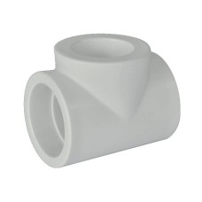 Тройник PP-R редукционный Дн 75-40-75 белый Pro Aqua