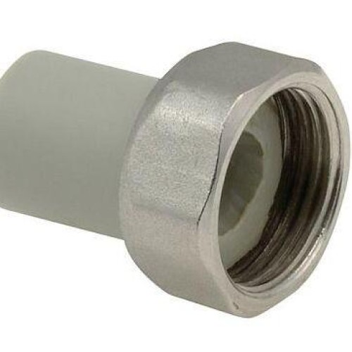 Штуцер PP-R серый с накидной гайкой Дн 32-5/4" Wavin Ekoplastik в Санкт-Петербурге