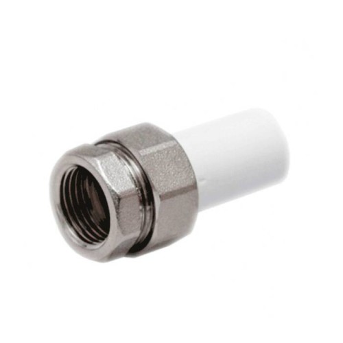 Соединитель PP-R с накидной гайкой Дн 20-1/2" белый Pro Aqua в Санкт-Петербурге