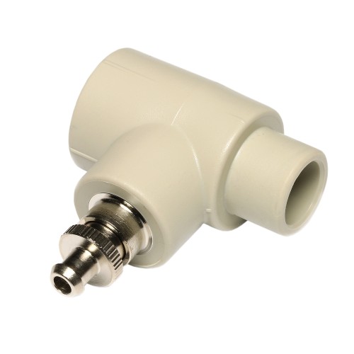 Штуцер PP-R серый с выпускным вентилем Дн 25 Wavin Ekoplastik в Санкт-Петербурге