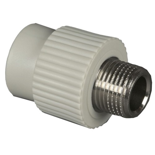 Муфта PP-R комбинированная серая НР (НАР) Дн 20-3/4" Wavin Ekoplastik в Санкт-Петербурге