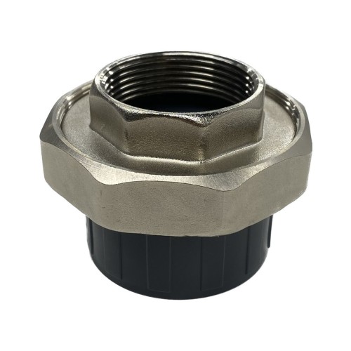 Муфта ПВХ под клеевое соединение Дн 63х2" НР серая разъемная Aquaviva AQVBND63M в Санкт-Петербурге