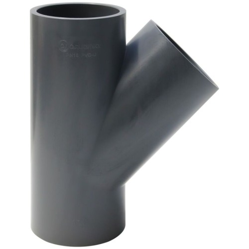 Тройник ПВХ клеевой Дн 160 45гр Ру-16 серый напорный Aquaviva в Санкт-Петербурге
