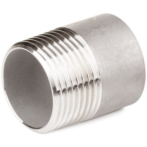 Резьба стальная оцинкованная удлиненная НР-сварка КАЗ 40х60 мм 1 1/2" ГОСТ 6357-81, ГОСТ 3262-75