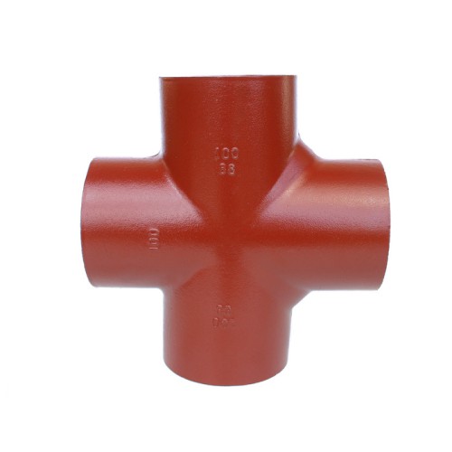 Крестовина чугунная SML Ду 125-100-100 88гр безраструбная Китай в Санкт-Петербурге