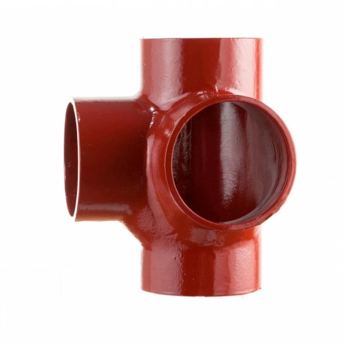 Крестовина двухплоскостная чугунная SML Ду 100-100-100 88гр безраструбная Китай в Санкт-Петербурге