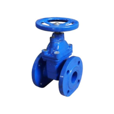 Задвижка клиновая чугунная фланцевая с невыдвижным штоком и обрезиненным клином Ру 16 A40-10 F4 ABRA 350х290 мм