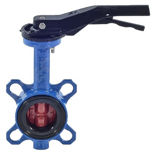 Затвор ручной с чугунным диском и рукояткой межфланцевый 1,6 МПа EPDM VP5445S GGG50 Tecofi 50 мм в Санкт-Петербурге