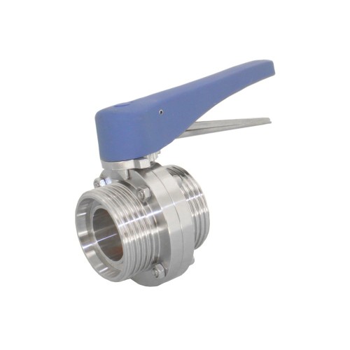 Затвор ручной с нержавеющий диском и рукояткой межфланцевый под приварку 0,8 МПа NK-DZwpEPDM NK 100х70 мм в Санкт-Петербурге