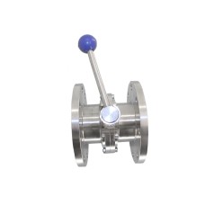 Затвор ручной с нержавеющий диском и рукояткой фланцевый 1,0 МПа NK-DZf NK 100х160 мм