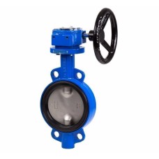 Затвор с нержавеющий диском и редуктором межфланцевый 1,0 МПа PTFE VP4449R GGG50 Tecofi 300 мм